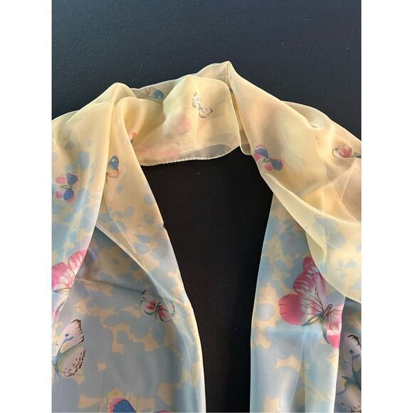 Pastel Butterfly Scarf NWOT - Picture 4 of 5